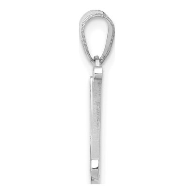 14K White Gold Script Letter N Pendant – view 2