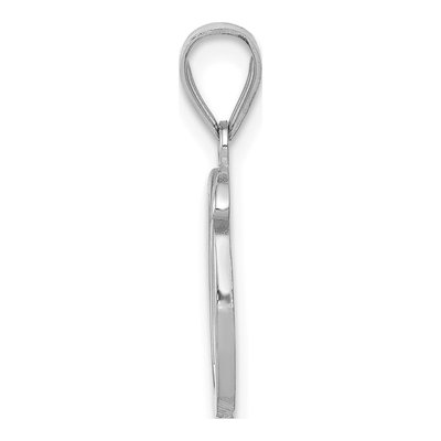14K White Gold Script Letter O Pendant – view 3
