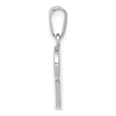 14K White Gold Script Letter P Pendant – view 3