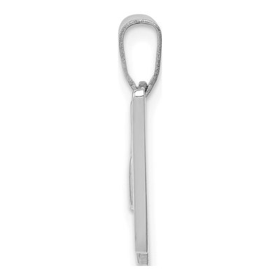 14K White Gold Script Letter W Pendant – view 2