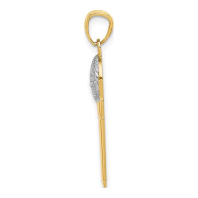 14K Yellow Gold Microphone Pendant – view 3