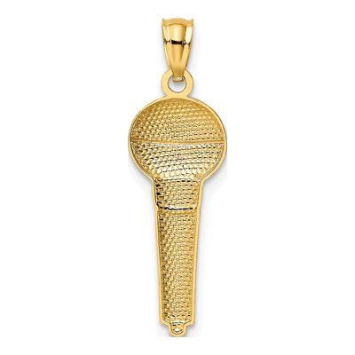 14K Yellow Gold Microphone Pendant – view 4