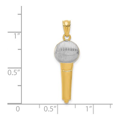 14K Yellow Gold Microphone Pendant – view 5