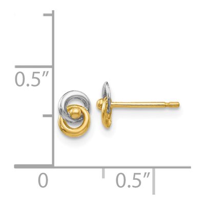 14K Yellow Gold Love Knot Stud Earrings – view 5