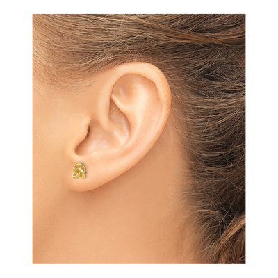 14K Yellow Gold Trinity Knot Stud Earrings – view 3
