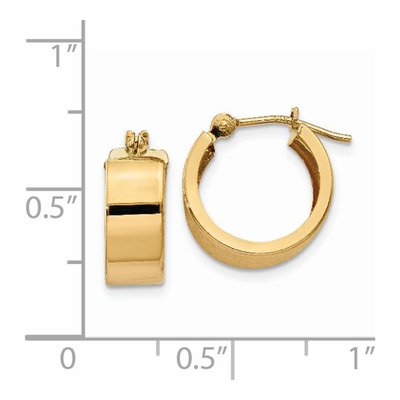 14K Yellow Gold 10mm Hoop Earrings – view 5