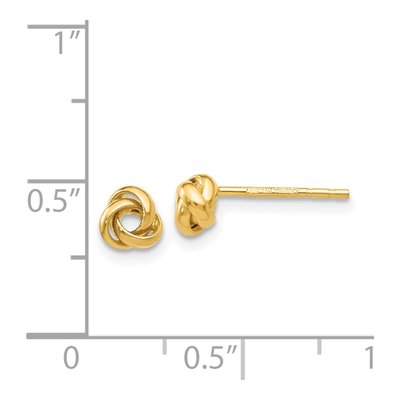 14K Yellow Gold Love Knot Stud Earrings – view 5