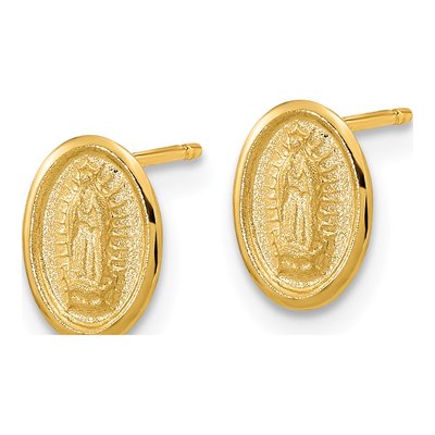 14K Yellow Gold Our of Guadalupe Stud Earrings – view 3