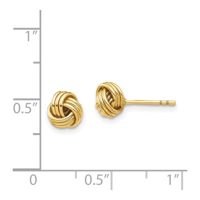 14K Yellow Gold Love Knot Stud Earrings – view 5