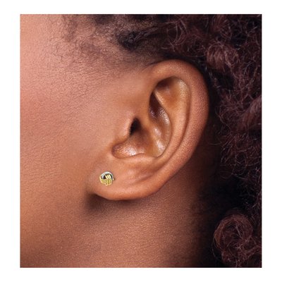 14K Yellow Gold Love Knot Stud Earrings – view 4