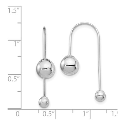 14K White Gold Threader Earrings – view 5