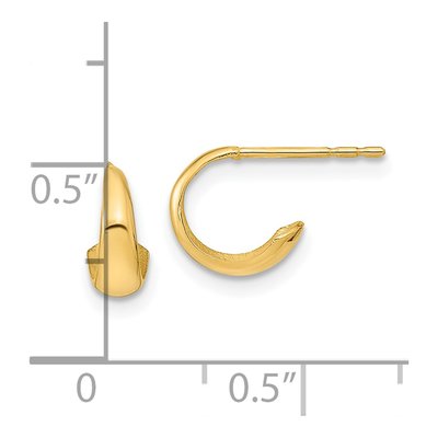 14K Yellow Gold 8.5mm Hoop Earrings – view 4