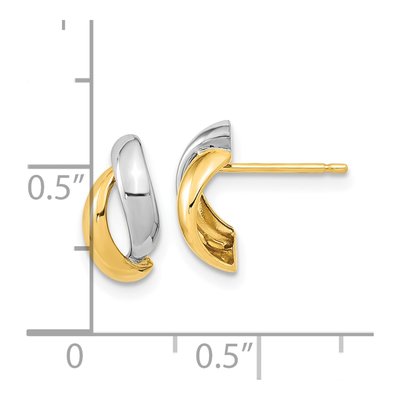 14K Yellow Gold 12mm Teardrop Hoop Earrings – view 4