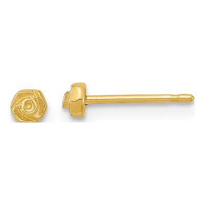 14K Yellow Gold Tiny Stud Earrings