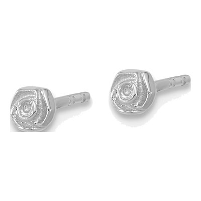 14K White Gold Tiny Stud Earrings – view 2