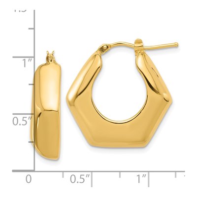 14K Yellow Gold 24mm Hoop Earrings – view 4