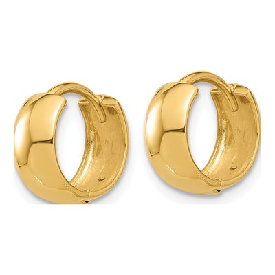 14K Yellow Gold 12mm Hoop Earrings – view 2