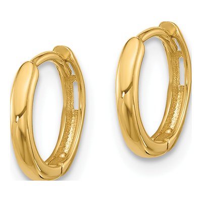 14K Yellow Gold 10mm Hoop Earrings – view 2