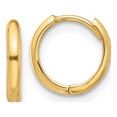14K Yellow Gold 10mm Hoop Earrings