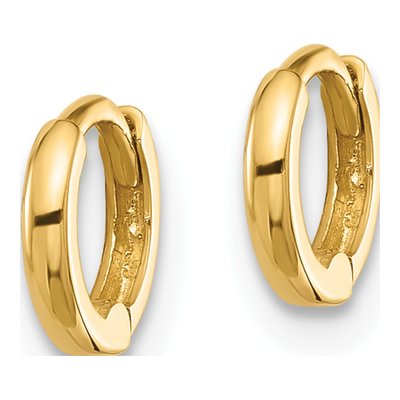 14K Yellow Gold 7.5mm Hoop Earrings – view 2