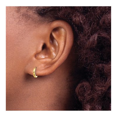 14K Yellow Gold 7.5mm Hoop Earrings – view 3
