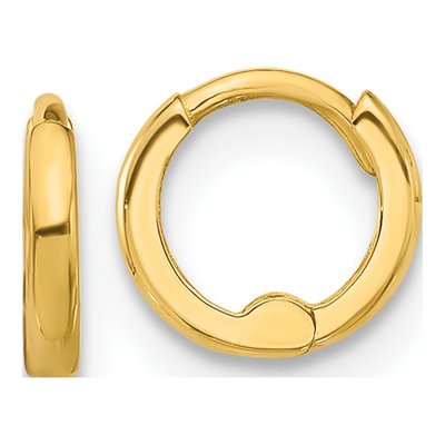 14K Yellow Gold 7.5mm Hoop Earrings