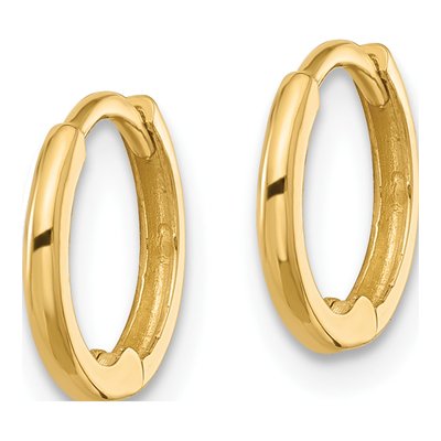 14K Yellow Gold 11mm Hoop Earrings – view 2