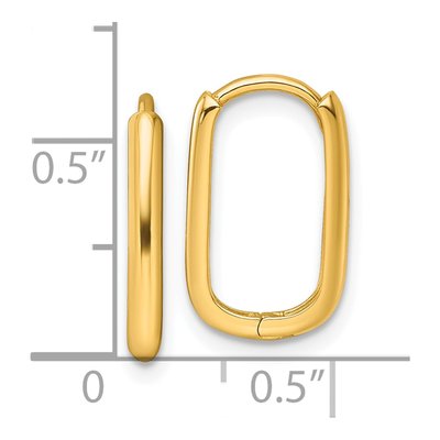 14K Yellow Gold 16mm Huggie Hoop Earrings – view 4