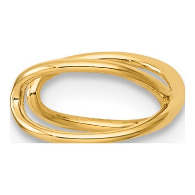 14K Yellow Gold Criss Cross Ear Cuff Ear Cuff – view 3