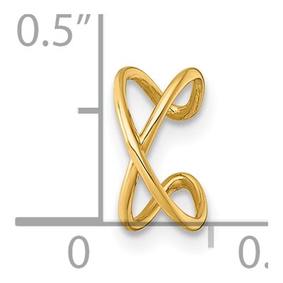 14K Yellow Gold Criss Cross Ear Cuff Ear Cuff – view 5