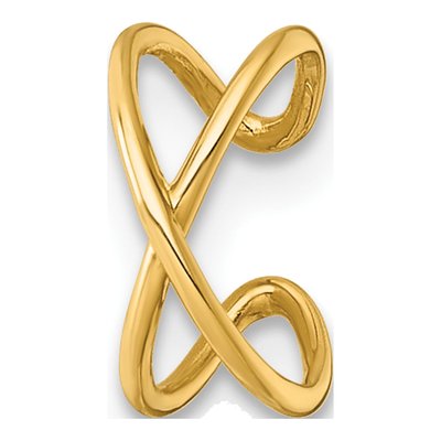 14K Yellow Gold Criss Cross Ear Cuff Ear Cuff