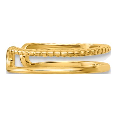 14K Yellow Gold Two-Row Ear Cuff Ear Cuff – view 3