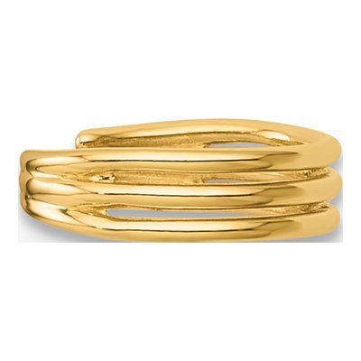 14K Yellow Gold Three Row Ear Cuff Ear Cuff – view 3