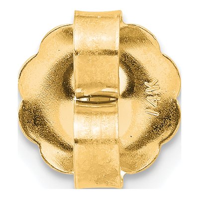14K Yellow Gold Ultra Heavy Friction Earring Nut – view 3