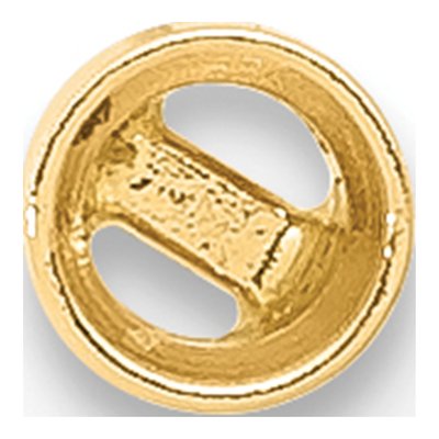 14K Yellow Gold Bezel Post Earring Mounting – view 2