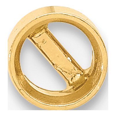 14K Yellow Gold Single Bezel Post Earring Mounting – view 2