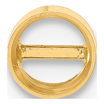 14K Yellow Gold 4mm Bezel Post Earring Mounting – view 2