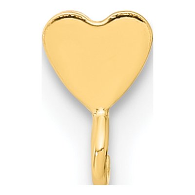 14K Yellow Gold Heart Earring Mounting, Single – view 2
