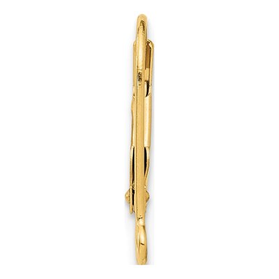 14K Yellow Gold Leverback Earring Finding, Single
