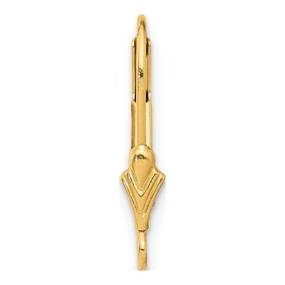 14K Yellow Gold Fleur De Lis Leverback Finding
