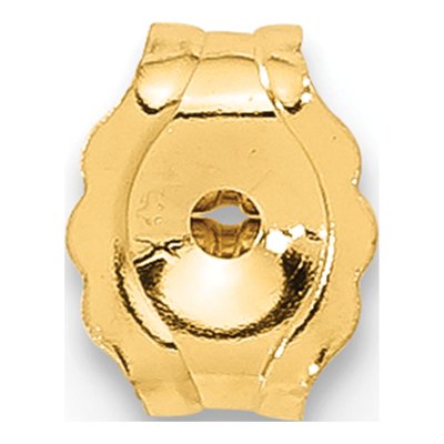 14K Yellow Gold Friction Earring Nut, Single