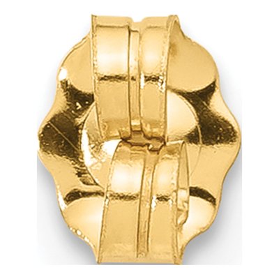 14K Yellow Gold Medium Friction Earring Nut – view 3