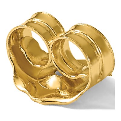 14K Yellow Gold Medium Friction Earring Nut – view 4