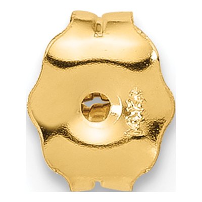 14K Yellow Gold Medium Friction Earring Nut