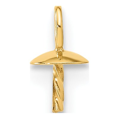 14K Yellow Gold 4mm Cup & Peg Earring Finding – view 2