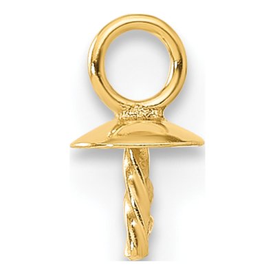 14K Yellow Gold 4mm Cup & Peg Earring Finding