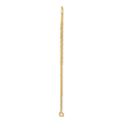 14K Yellow Gold Cable Chain Threader Earring Finding – view 2