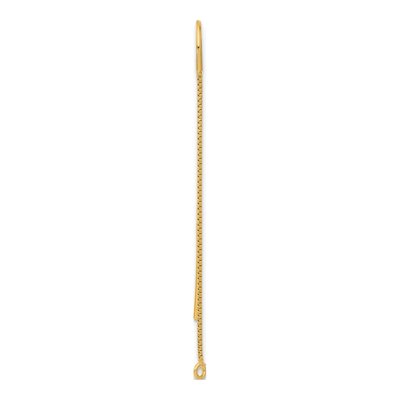 14K Yellow Gold Box Chain Threader Earring Finding – view 2