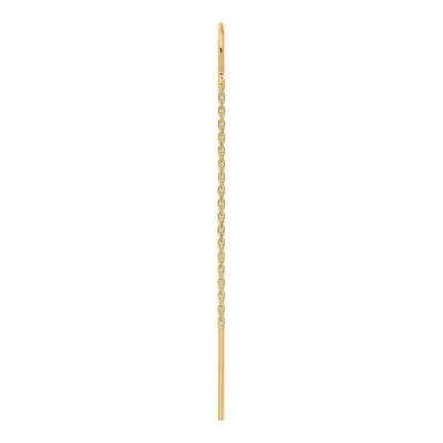 14K Yellow Gold Threader Earring Finding, Cable Drop – view 2