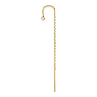 14K Yellow Gold Threader Earring Finding, Cable Drop